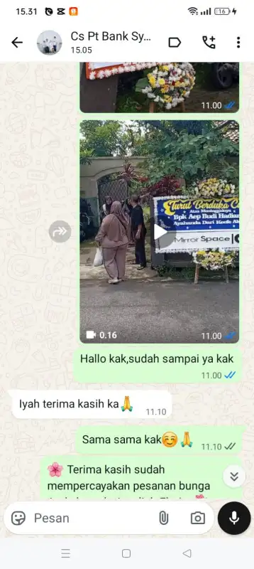 Testimonial Papan Bunga PADANG LAWAS